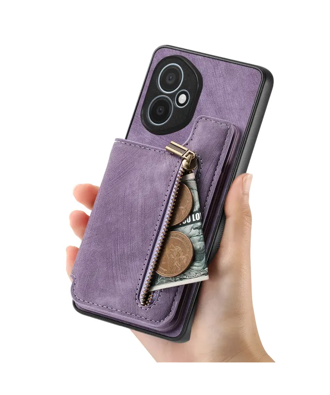 Coque Honor 400 Vintage Portefeuille à Fermeture Zippée