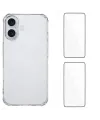 Pack iPhone 16 Plus | Coque Coins Renforcés Transparente avec 2 Verre 