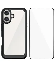 Coque iPhone 16 Plus Rugged silicone avec verre trempé