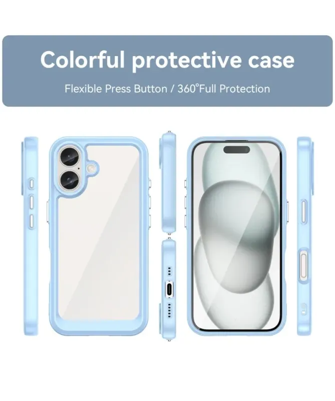 Coque iPhone 16 Plus Rugged silicone avec verre trempé