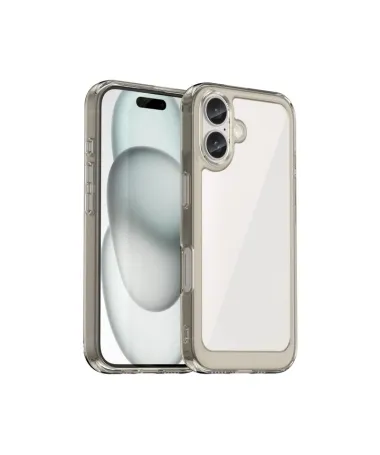 Coque iPhone 16 Plus Rugged silicone avec verre trempé Gris - photo 8