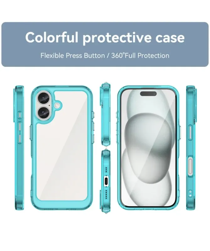 Coque iPhone 16 Plus Rugged silicone avec verre trempé