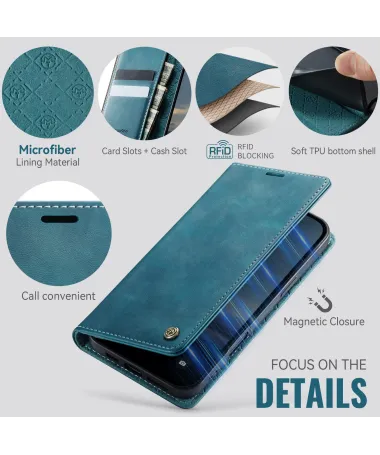 Étui iPhone 16 Plus Cavallo Wallet View Bleu Paon - photo 14