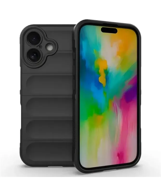 Coque iPhone 16 Plus Rugged silicone avec verre trempé
