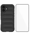 Coque iPhone 16 Plus Rugged silicone avec verre trempé