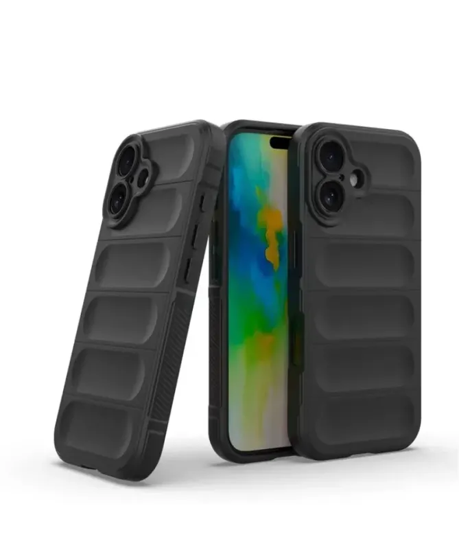 Coque iPhone 16 Plus Rugged silicone avec verre trempé