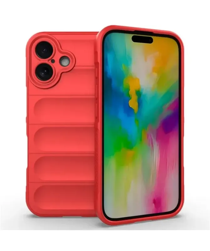 Coque iPhone 16 Plus Rugged silicone avec verre trempé