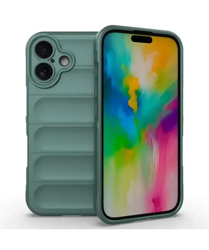 Coque iPhone 16 Plus Rugged silicone avec verre trempé