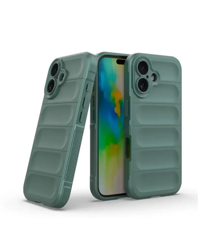 Coque iPhone 16 Plus Rugged silicone avec verre trempé