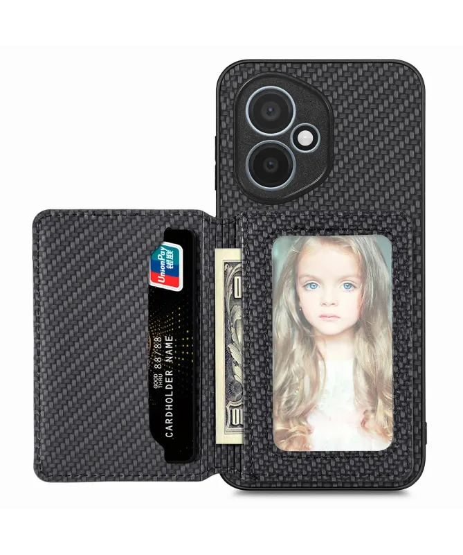 Coque Honor 400 avec Porte-Carte Style Fibre de Carbone | Dorian