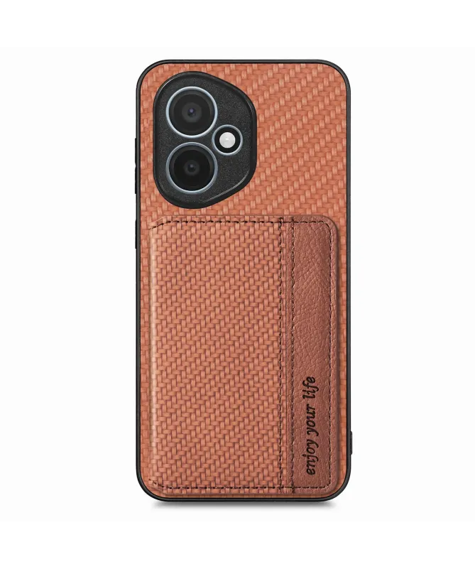 Coque Honor 400 avec Porte-Carte Style Fibre de Carbone | Dorian