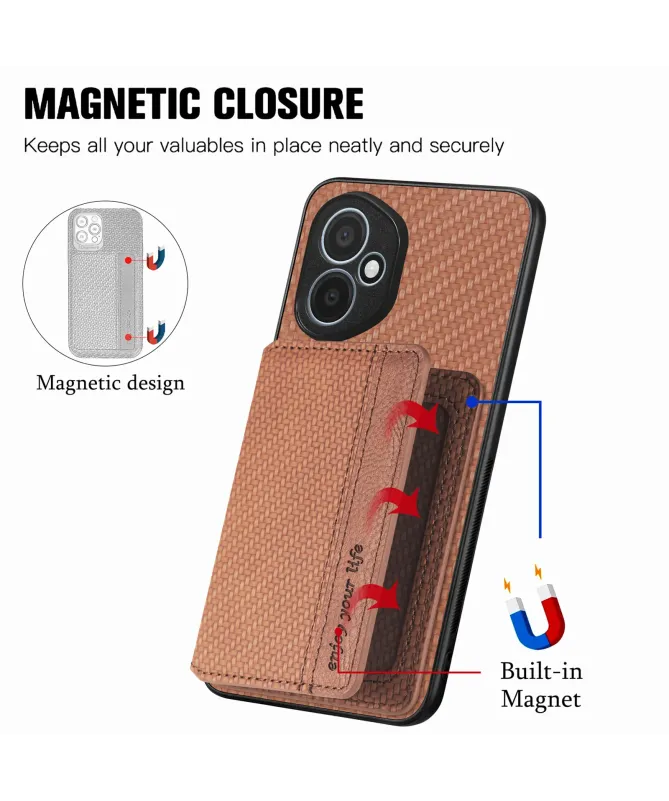 Coque Honor 400 avec Porte-Carte Style Fibre de Carbone | Dorian