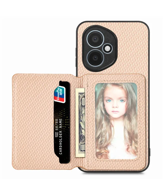 Coque Honor 400 avec Porte-Carte Style Fibre de Carbone | Dorian