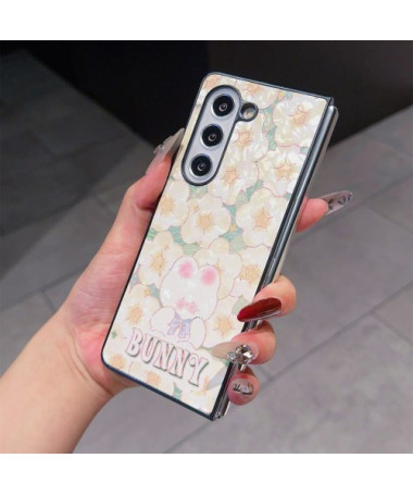 Coque Samsung Galaxy Z Fold 6 Lapin Fleuri