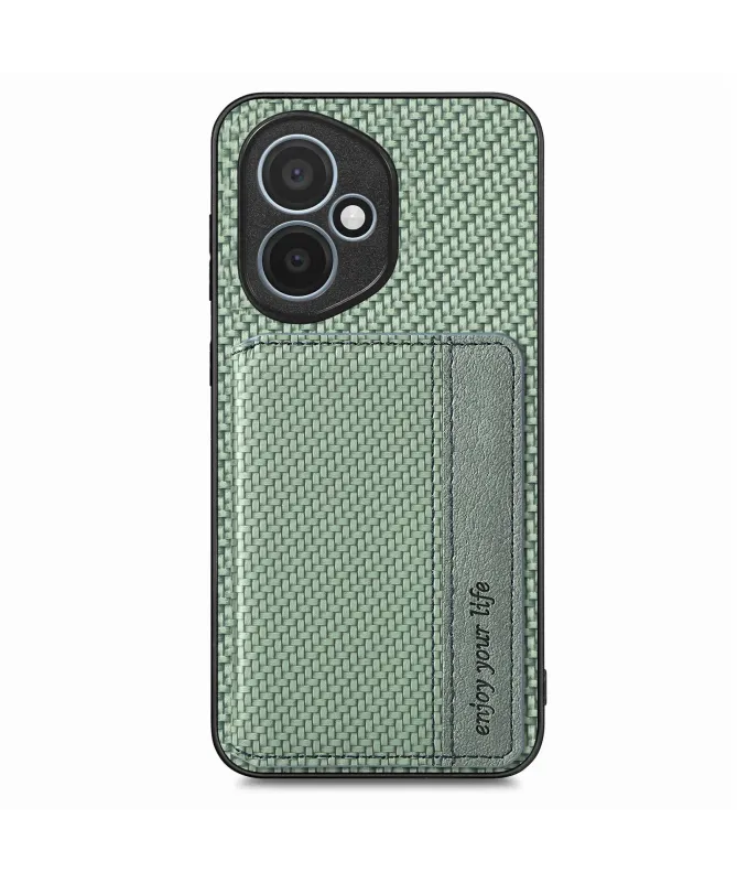 Coque Honor 400 avec Porte-Carte Style Fibre de Carbone | Dorian
