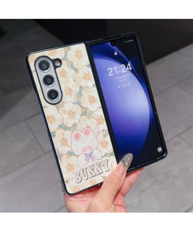 Coque Samsung Galaxy Z Fold 6 Lapin Fleuri