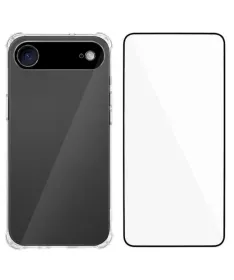 Pack iPhone Air Coque Coins Renforcés Transparente avec Verre Trempé