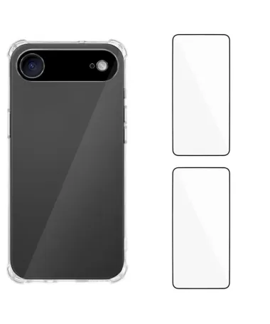 Pack iPhone Air | Coque Coins Renforcés Transparente avec 2 Verre Trem