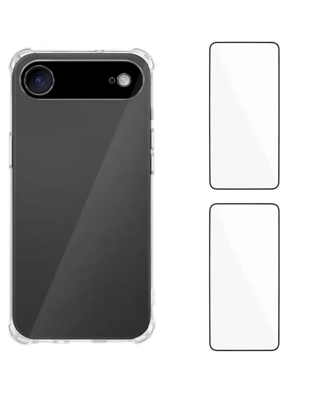 Pack iPhone Air | Coque Coins Renforcés Transparente avec 2 Verre Trem