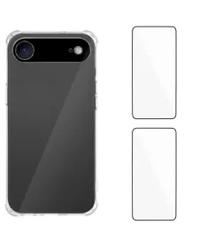 Pack iPhone Air | Coque Coins Renforcés Transparente avec 2 Verre Trem