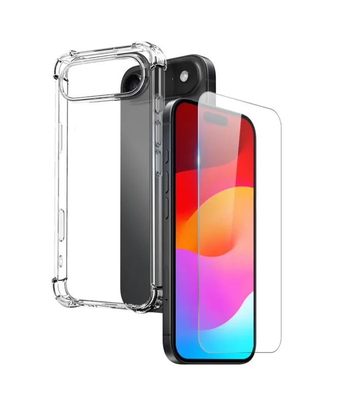 Pack iPhone Air - Coque Transparente avec Verre Trempé