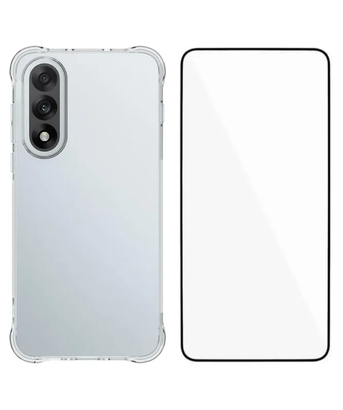 Pack OnePlus Nord 5 Coque Coins Renforcés Transparente avec Verre Trem