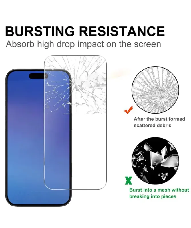 Film Protecteur iPhone Air en Verre Trempé + Protection Caméra