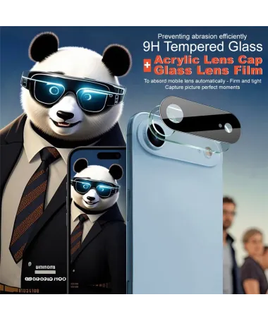 Protections iPhone Air en verre trempé pour lentille (2 pièces) - Noir