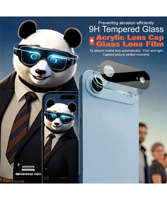 Protections iPhone Air en verre trempé pour lentille (2 pièces) - Noir