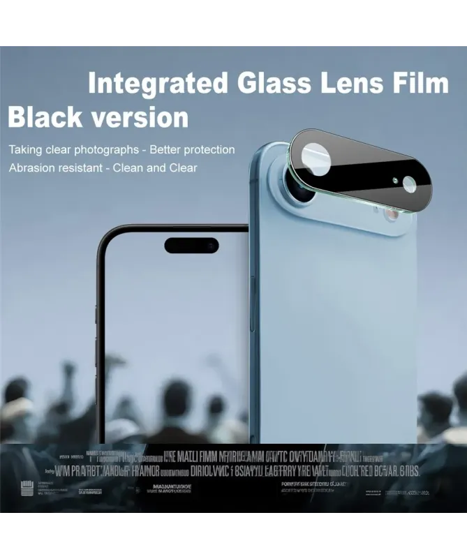 Protections iPhone Air en verre trempé pour lentille (2 pièces) - Noir