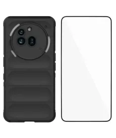 Coque Nothing Phone (3a) Pro Rugged silicone avec verre trempé