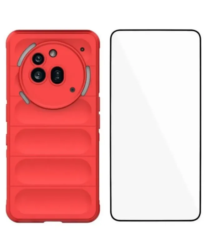 Coque Nothing Phone (3a) Pro Rugged silicone avec verre trempé