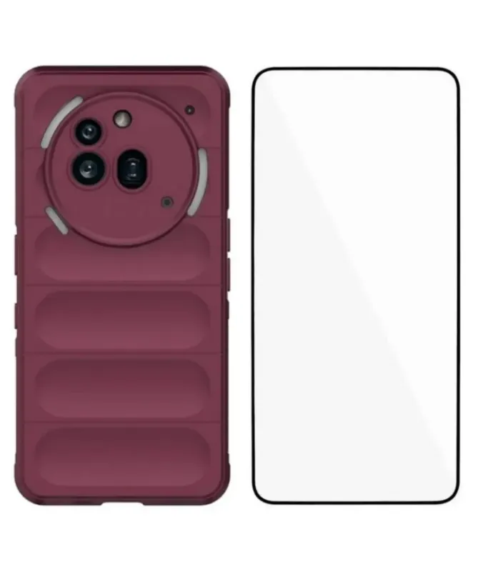 Coque Nothing Phone (3a) Pro Rugged silicone avec verre trempé