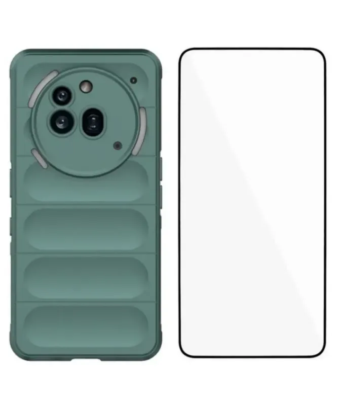 Coque Nothing Phone (3a) Pro Rugged silicone avec verre trempé