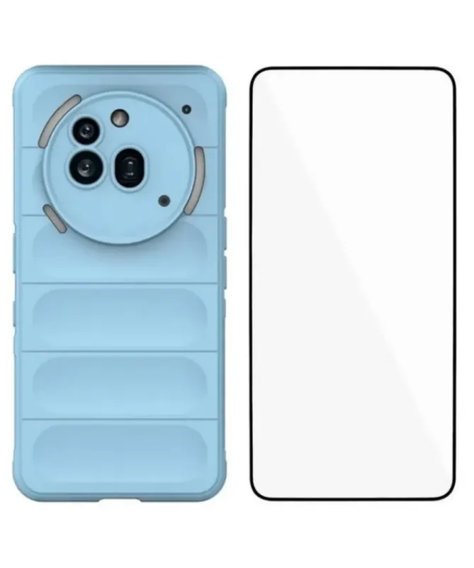 Coque Nothing Phone (3a) Pro Rugged silicone avec verre trempé