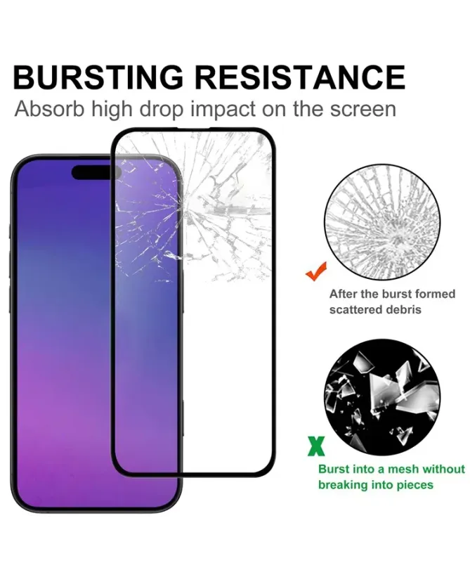 Protection d'écran iPhone 17 Pro Max en verre trempé