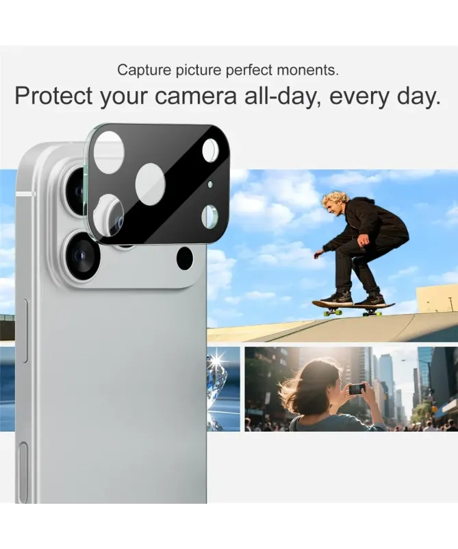 Protections iPhone 17 Pro Max en verre trempé pour lentille (2 pièces)