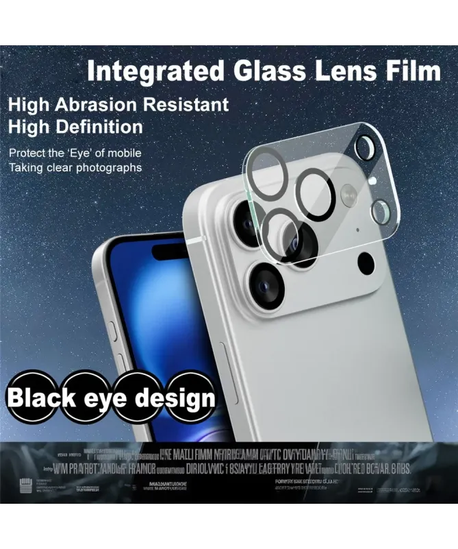 Protection Lentille iPhone 17 Pro Max Cercle Noir | Optik