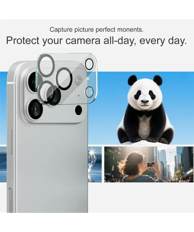 Protection Lentille iPhone 17 Pro Max Cercle Noir | Optik