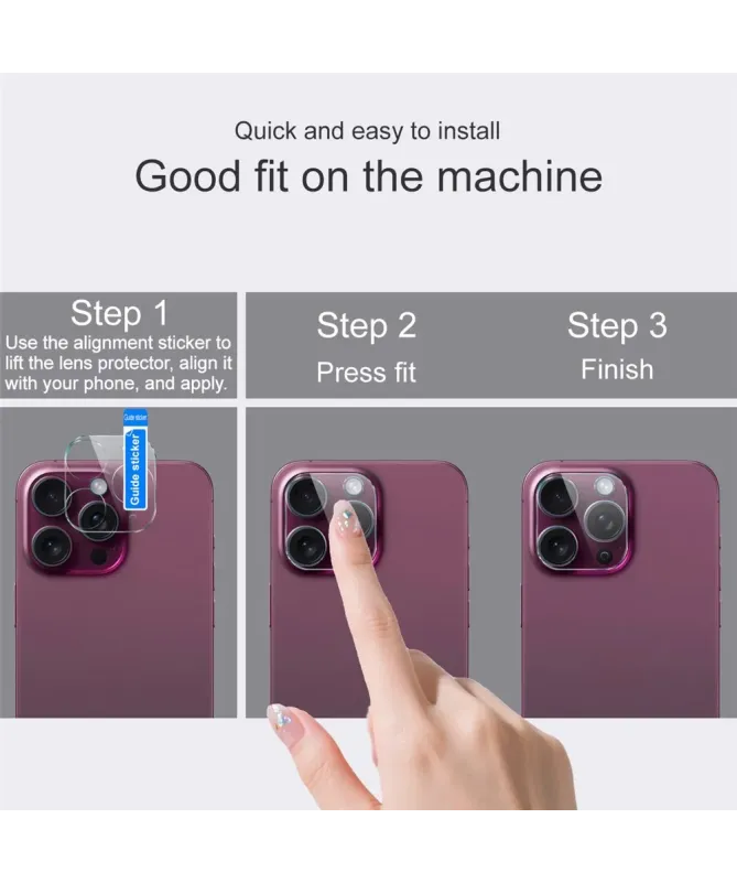 Verre Trempé iPhone 17 Pro Max pour lentille (2 pièces)