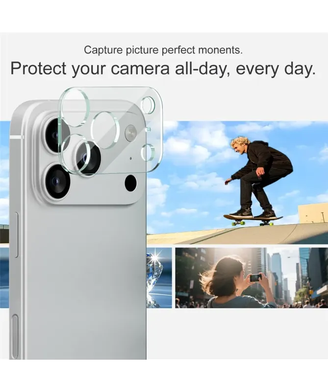 Verre Trempé iPhone 17 Pro Max pour lentille (2 pièces)