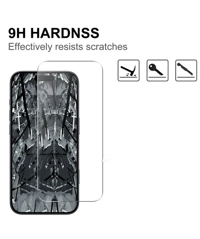 Film Protecteur iPhone 17 Pro Max en Verre Trempé + Protection Caméra
