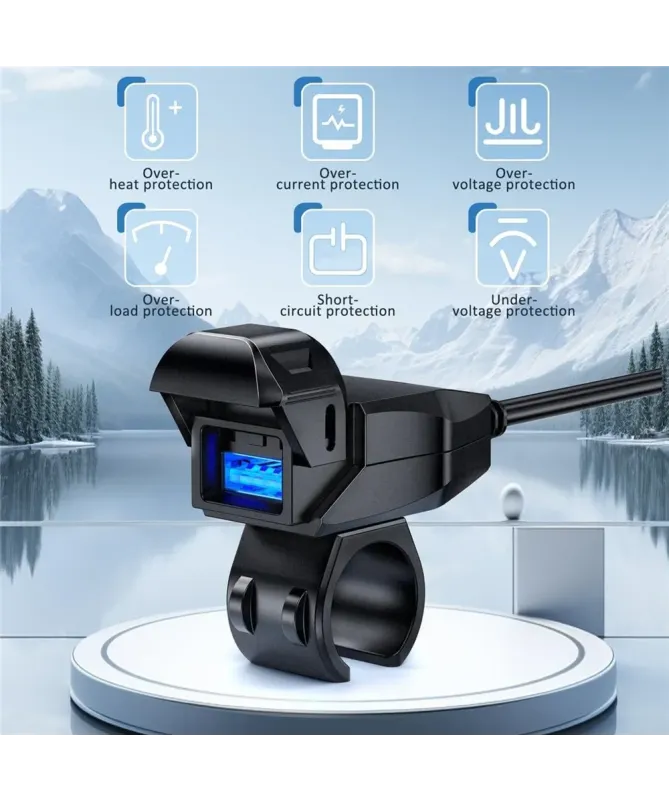 Chargeur USB Moto Étanche Charge Rapide | MotoCharge
