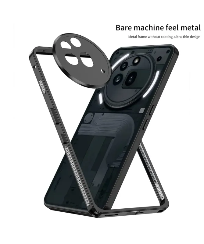 Bumper Métal pour Nothing Phone (3a) Pro avec Protection Caméra