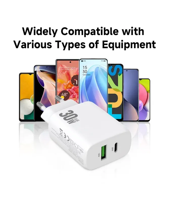 Chargeur Rapide GaN 30W Double Port | DualCharge