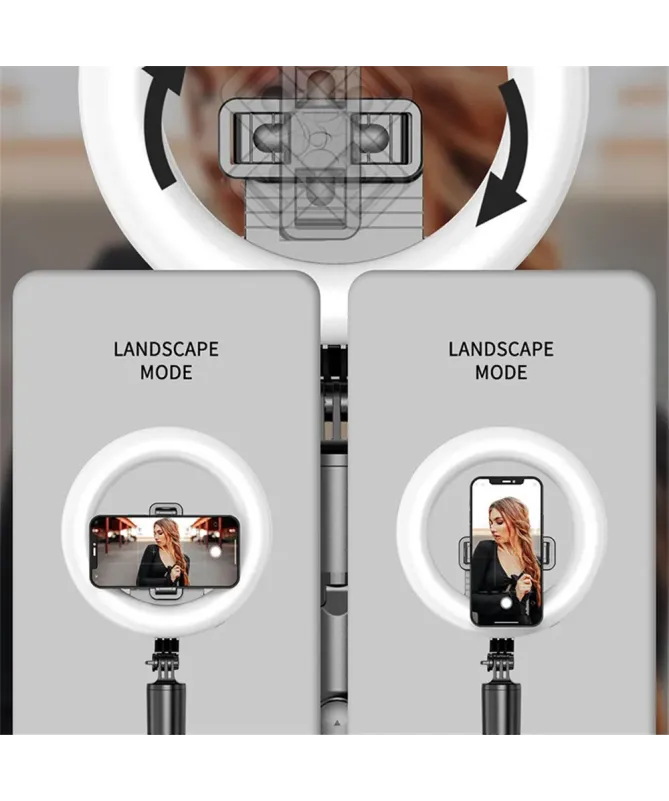 Perche Selfie avec Anneau Lumineux et Trépied | Ring Tripod