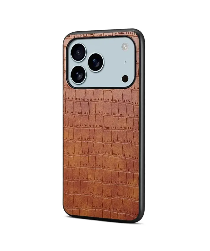 Coque iPhone 17 Pro Effet Peau Crocodile