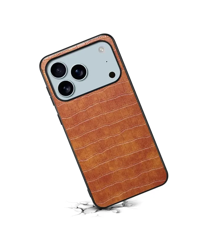 Coque iPhone 17 Pro Effet Peau Crocodile