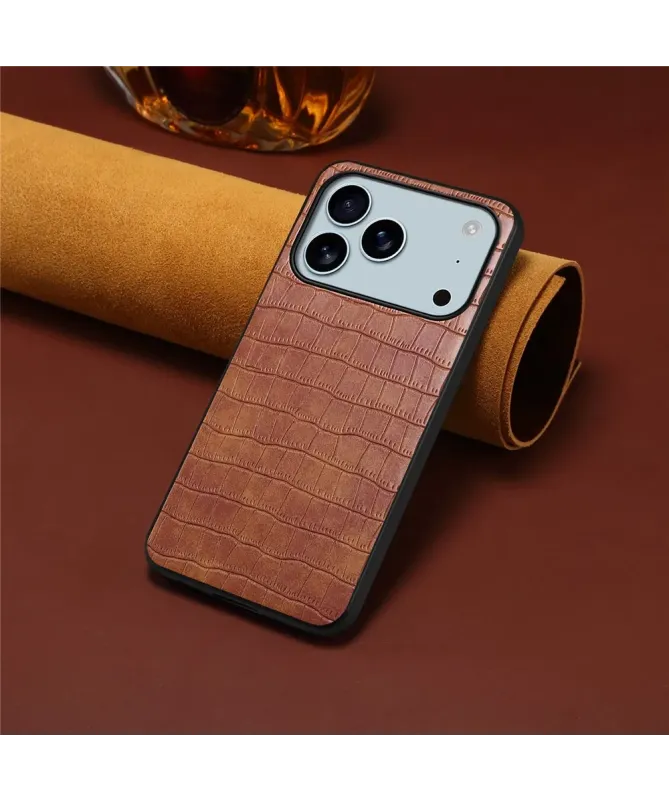 Coque iPhone 17 Pro Effet Peau Crocodile