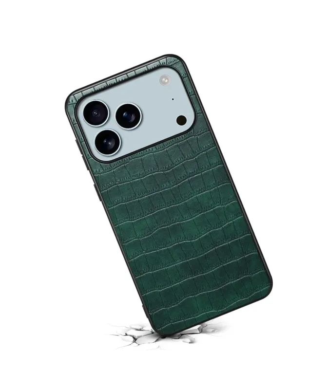 Coque iPhone 17 Pro Effet Peau Crocodile